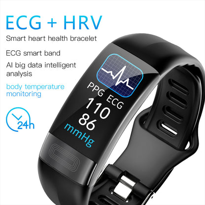 Body Temperature Smart Bracelet ECG Heart Rate Blood Pressure Blood Oxygen Health Test Sleep Exercise Waterproof